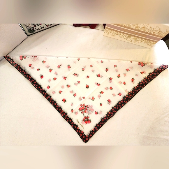 Christian Dior Floral Handkerchief - Picture 4 of 5